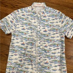 Boat Print Short Sleeve Polo